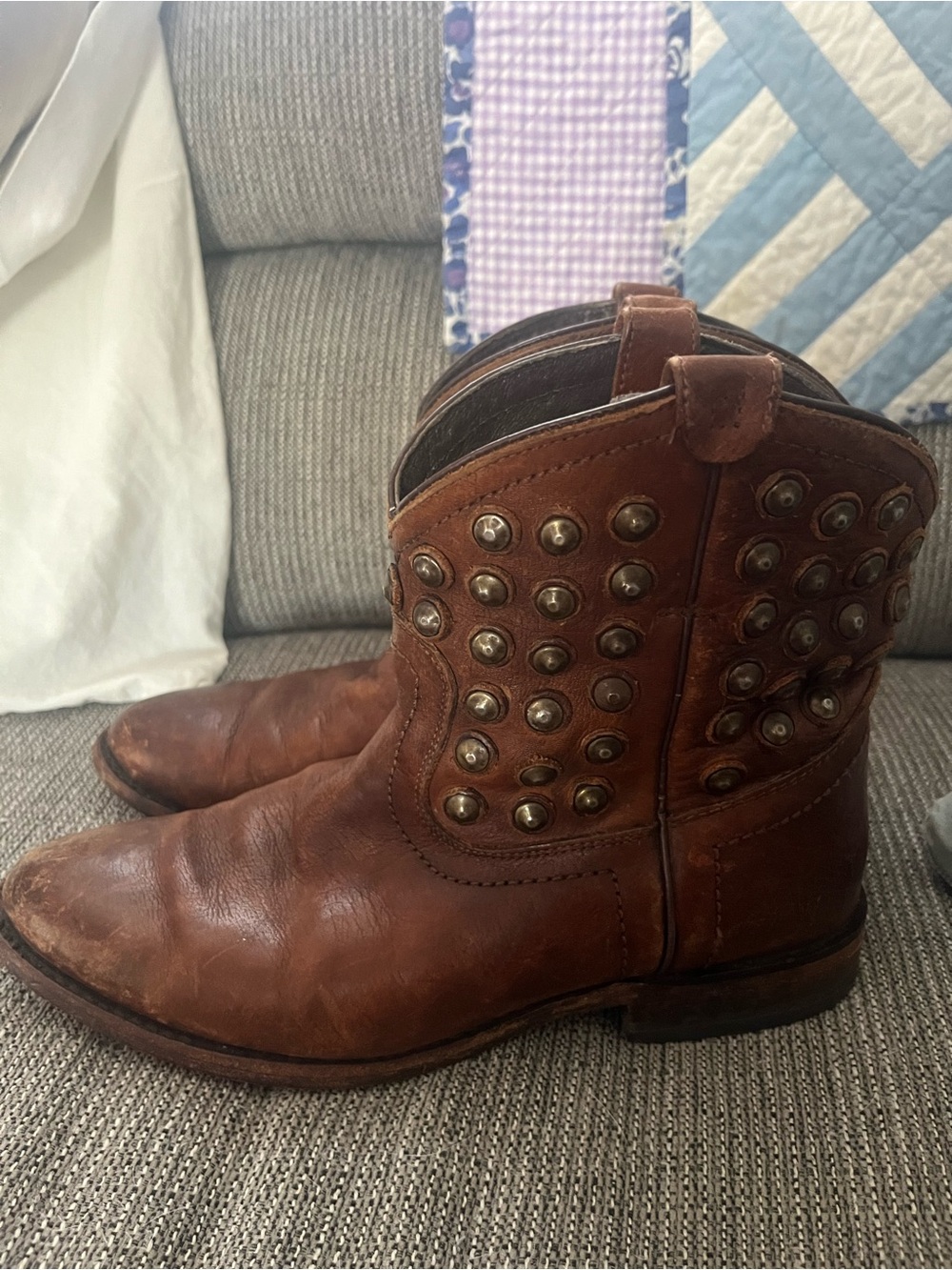 Frye Wyatt Studded Cowboy Boots